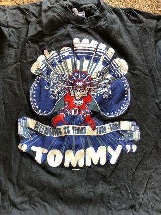Vintage 1989 The Who 25 Years Tommy Concert T Shirt
