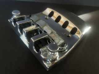 VINTAGE 1970 ' s RICKENBACKER 4001 BASS BRIDGE WITH TAILPIECE ASSEMBLY 2