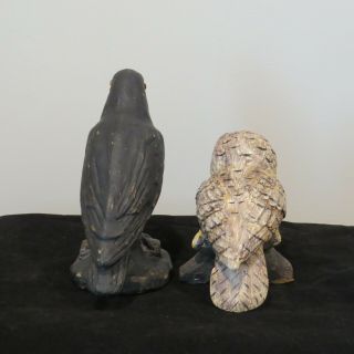 Vintage Ragon House Halloween Figurines Owl & Crow or blackbird large 3