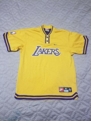 Vintage Los Angeles La Lakers Rewind Retro Warm Up Jersey Youth Sz M Medium Vtg