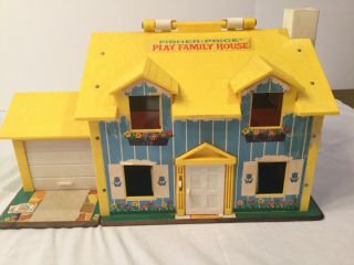 Vintage Fisher Price Little People Play Family Yellow House 952 Fast Ship