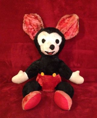 Vintage 25 " Mickey Mouse Plush - Genie Toys - Walt Disney