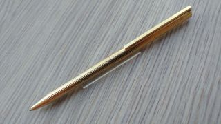 Vintage S.  T.  Dupont Classique Gold Plated Ballpoint Pen