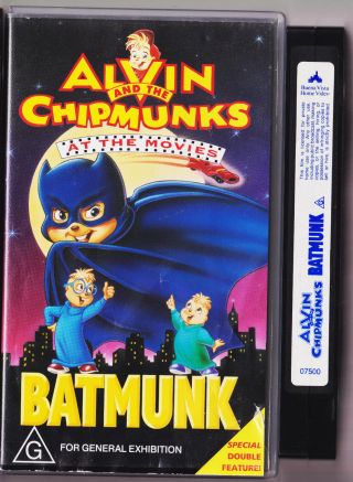 Alvin And The Chipmunks At The Movies Batmunk Vhs Tape Vintage
