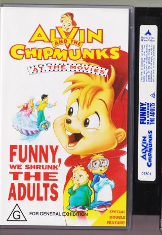 Alvin And The Chipmunks At The Movies Funny We Shrunk Adults Vhs Tape Vintage