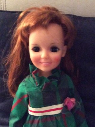 Ideal 1972 Look Around Crissy Baby Doll Plaid Red Grow Hair Fashion Chrissy 2
