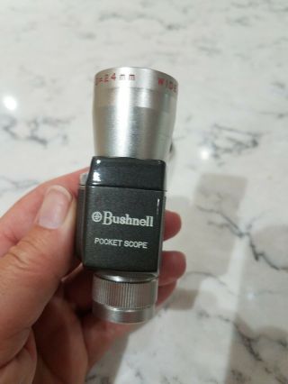 Bushnell Pocket Scope 8 Power 24mm Wide Angle 8.  2 Degrees Lens Monocular Vintage