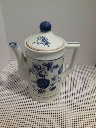 Vintage Blue Onion Flower Tea/coffee Pot