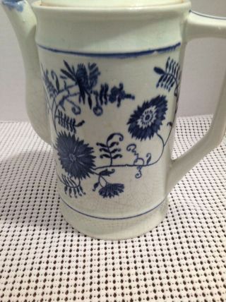 Vintage Blue Onion Flower Tea/Coffee Pot 5