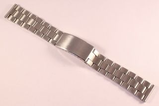 Vintage 18mm Stl Stelux Brushed Stainless Steel Watch Bracelet