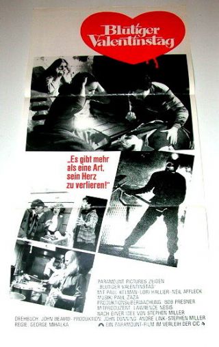 My Bloody Valentine Vintage Small Sheet Movie Poster 1981