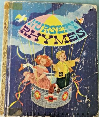 Little Golden Book - Nursery Rhymes - 59 - 1948 - A Edition 1st - Vintage