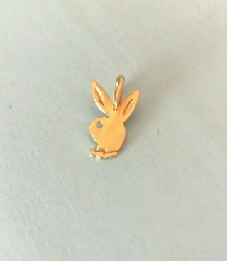 14k Yellow Gold Playboy Bunny Charm Pendant For Necklace 84 Etched Vintage