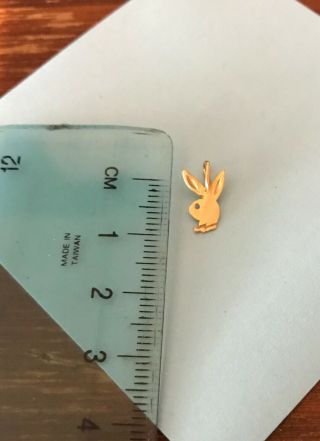 14K Yellow Gold Playboy Bunny Charm Pendant for necklace 84 etched Vintage 3