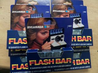 9 Pkgs Vintage Sylvania Blue Dot Flash Bars For Polaroid Sx - 70 Cameras 90 Total