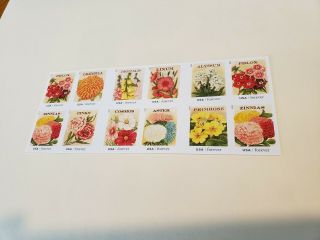 Scott 4754 - 63,  50c Forever Stamp Vintage Seeds Sheet Of 20 Mnh Og