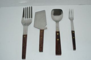 Vintage Vernco Stainless Steel Cutlery And Serving Set Of 4 Made In Japan
