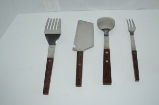 Vintage Vernco Stainless Steel Cutlery and Serving Set of 4 Made in Japan 2