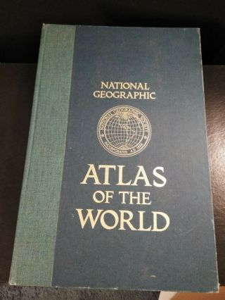 Vintage 1981 National Geographic Atlas Of The World Hard Cover Book
