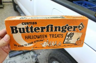 Vintage Curtiss Butterfinger 2 Cent Halloween Treats Candy Box Dated