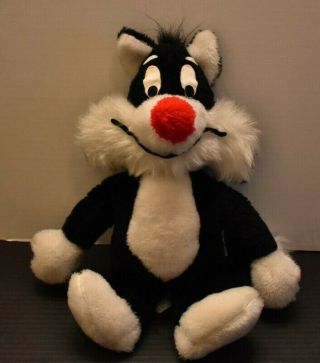 Warner Brothers Looney Tunes Sylvester Cat Plush Vintage 1971 Mighty Star