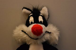 Warner Brothers Looney Tunes Sylvester Cat Plush Vintage 1971 Mighty Star 3