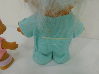 Vintage 1990 ' s Russ Bedtime Troll Doll with Teddy and Workout Girl Troll 5