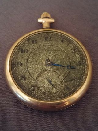 Vintage Springfield Illinois Watch Co Adjusted 17 Jewels Pocket Watch For Repair