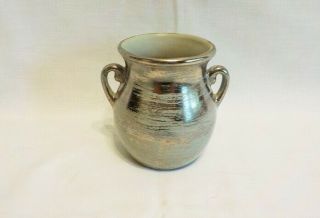 Vintage Stangl Pottery Phoenician Colonial Silver Blue Vase