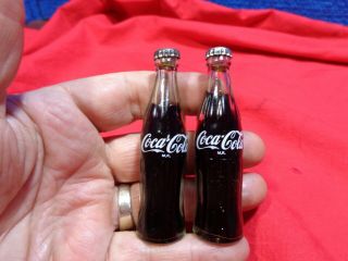Vintage Miniature Glass Coca - Cola Coke Bottles.  Bx Dd