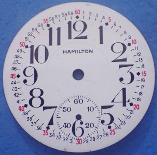Vintage Hamilton 18s Montgomery Style Railroad Pocket Watch Dial
