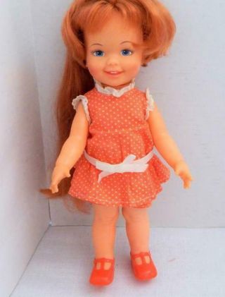 Vintage 1971 Ideal Cinnamon Doll In Outfit With Shoes Crissy Family