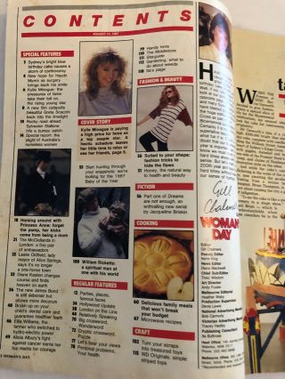 Vintage Woman’s Day Aug 10 1987 Kylie Minogue Greta Scacchi Sylvester Stallone 2