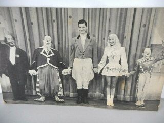 Vtg 1953 Abc Tv Show Cast Circus Celebrity Photo Postcard Mary Hartline