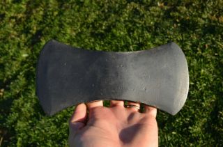 Antique Double Blade Axe Head Marked 42 Vintage