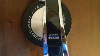 Vintage DYMO Model 1550 Tapewriter Label Maker - Silver and Black 5
