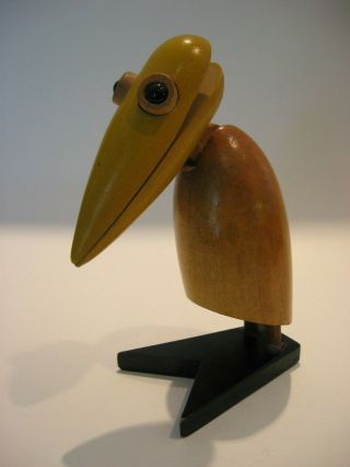 Vintage Counterpoint Wood Dodo Bird Note Holder Japan Mcm Mid Century Modern