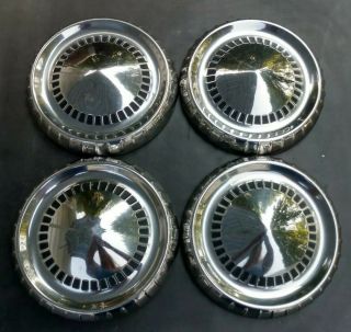 Mercury Ford Falcon Dog Dish Hubcaps Set Of 4 Vintage 1960s 9.  5 " Oem Poverty
