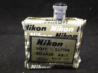 Vintage Nikon Ar - 1 Soft Shutter Release For Nikon F Camera & Box - Typo Sutter