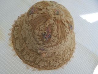 ANTIQUE BISQUE DOLL HAT FOR FRENCH OR GERMAN DOLL 4