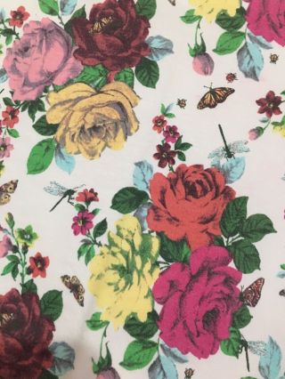 Baby Girls Designer Ted Baker Vintage Rose Floral Print Pram Cot Blanket 3