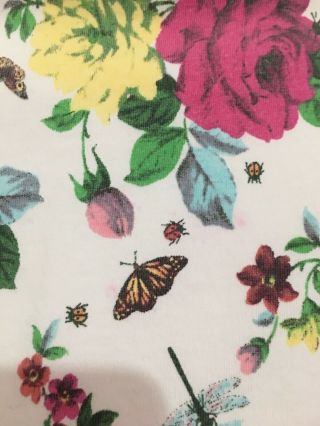 Baby Girls Designer Ted Baker Vintage Rose Floral Print Pram Cot Blanket 4