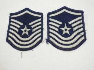 Usaf E - 8 Senior Master Sergeant Rank Insignia Chevron Shoulder Patches Vintage