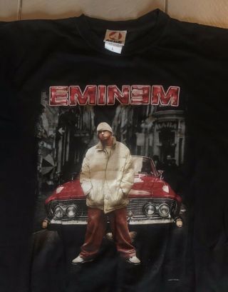 Vintage Eminem Slim Shady 2001 Australian Tour T - Shirt Slim Shadey Hip Hop Rap