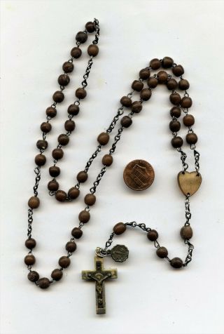 Vintage Religious Catholic Bakelite Rosary German Crucifix 8