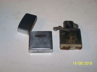 Vintage Zippo Lighter 1940’s PAT 2032695 - Matching - Engraved 4