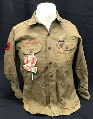 Vintage 1940 ' s BSA Boy Scout of America Uniform Pants,  Long Sleeve Shirt Patch 3