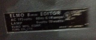Elmo Editor 912 Dual Type 8mm Film 8 MADE IN JAPAN vintage 6