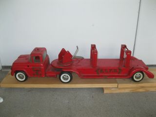 1950s Buddy L Blfd 3 Pressed Steel Extension Ladder Fire Truck Toy Vintage
