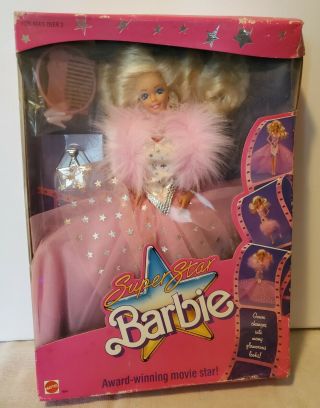 Vintage Mattel 1988 - Superstar Barbie - Award Winning Movie Star 1604 Nrfb